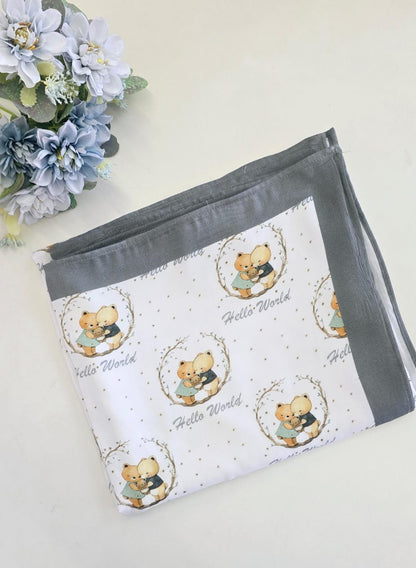 The Bunny Family Swaddle Sheet