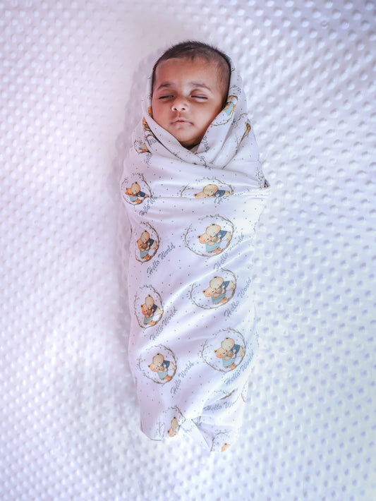 The Bunny Family Swaddle Sheet