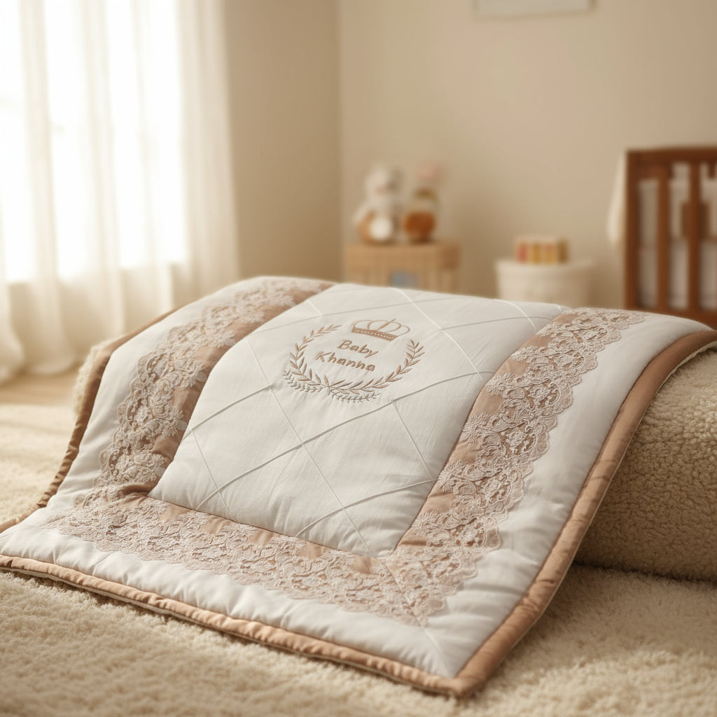 The White and Beige Royal Blanket