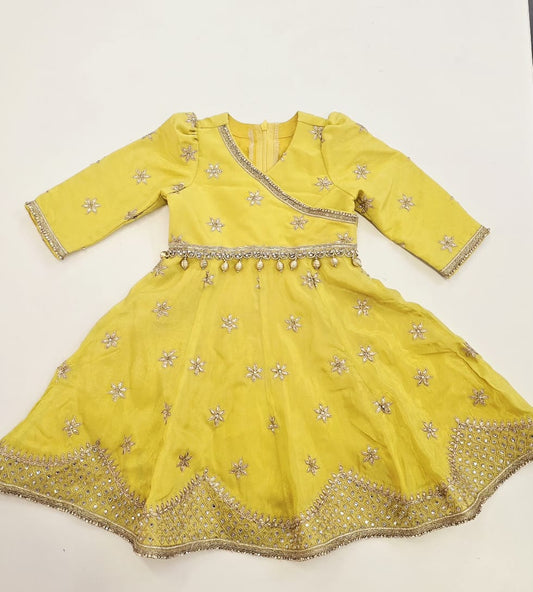 The Yellow Anarkali Lehenga set
