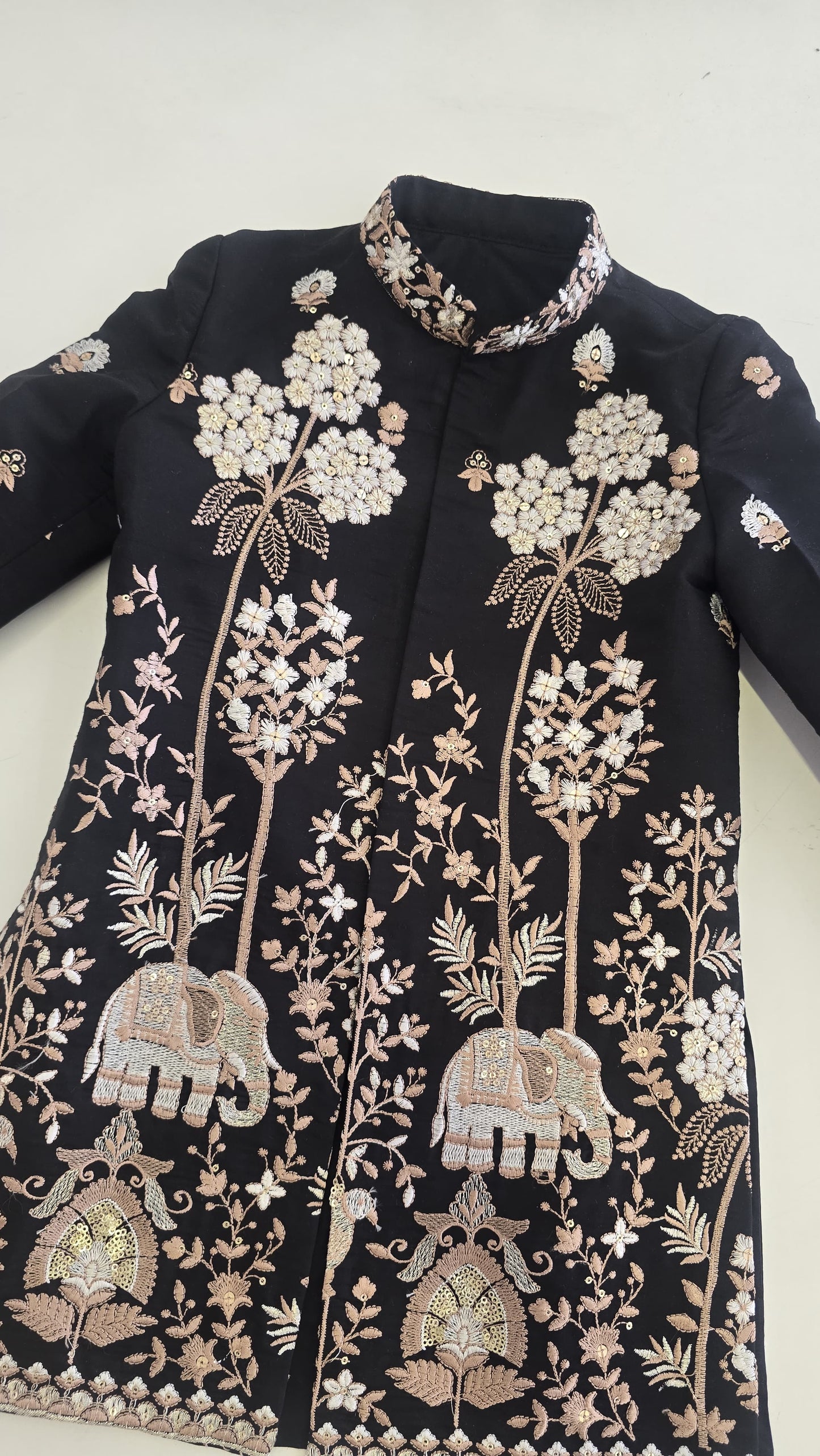 Black Embroidered Sherwani
