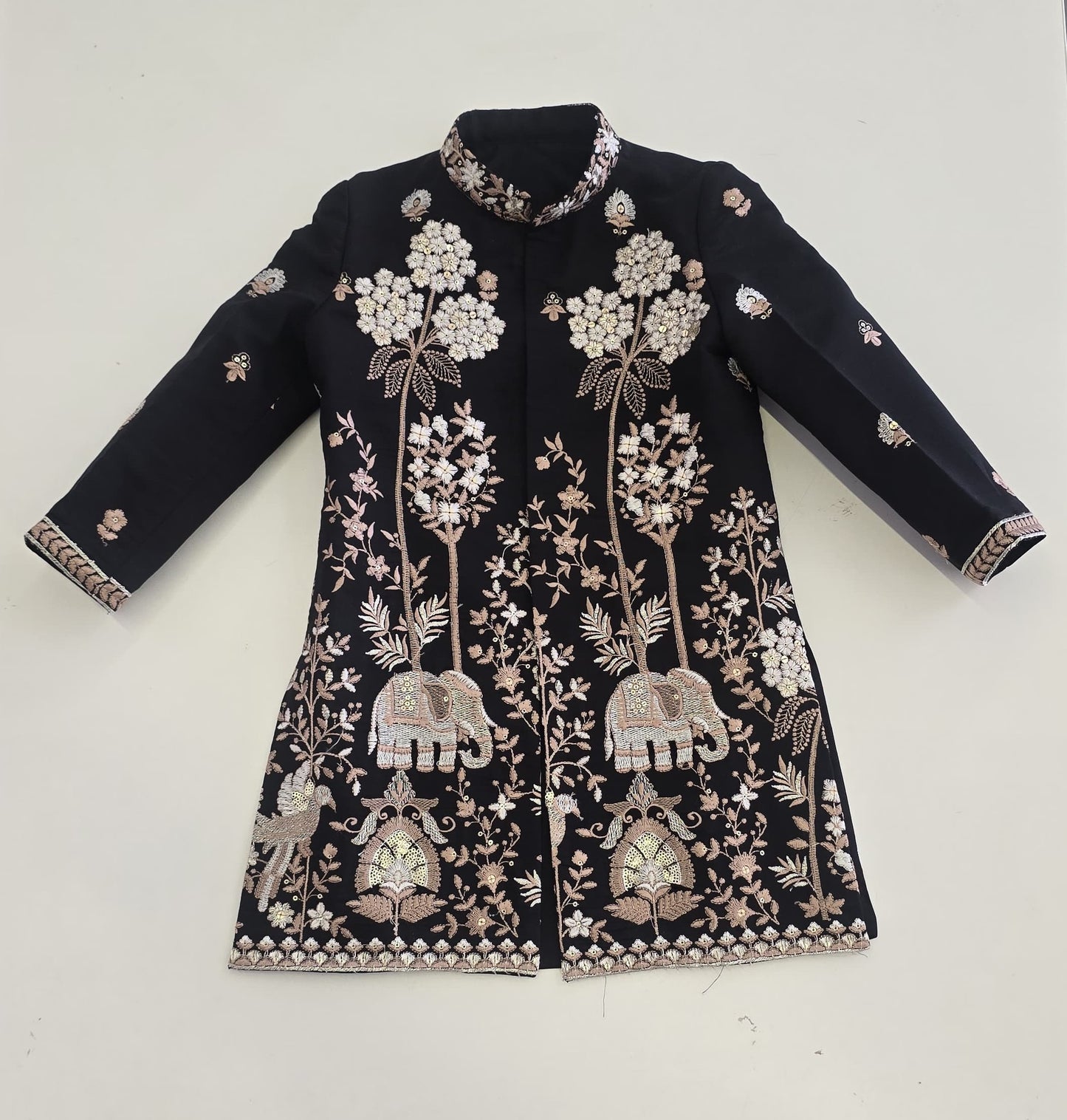 Black Embroidered Sherwani