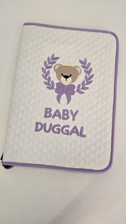 The Brown And Purple Teddy File Folder