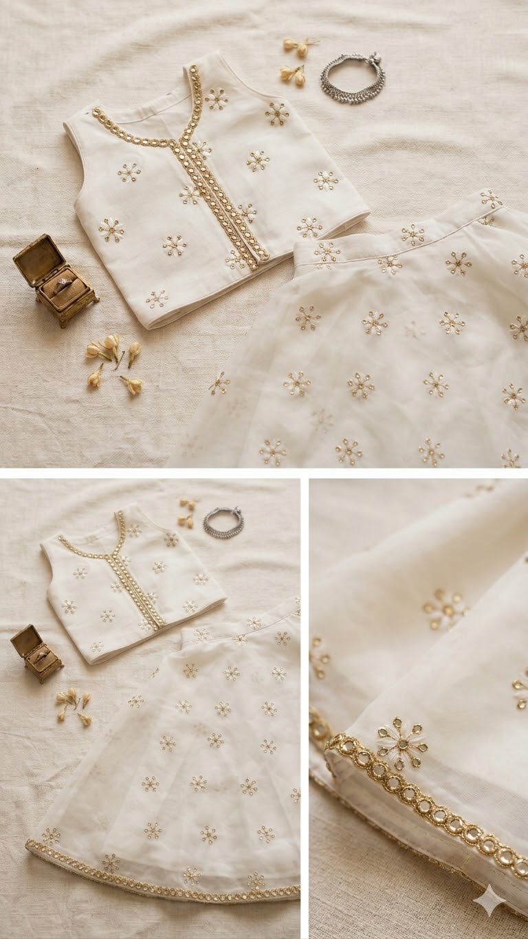 The Elegant White Lehega Set