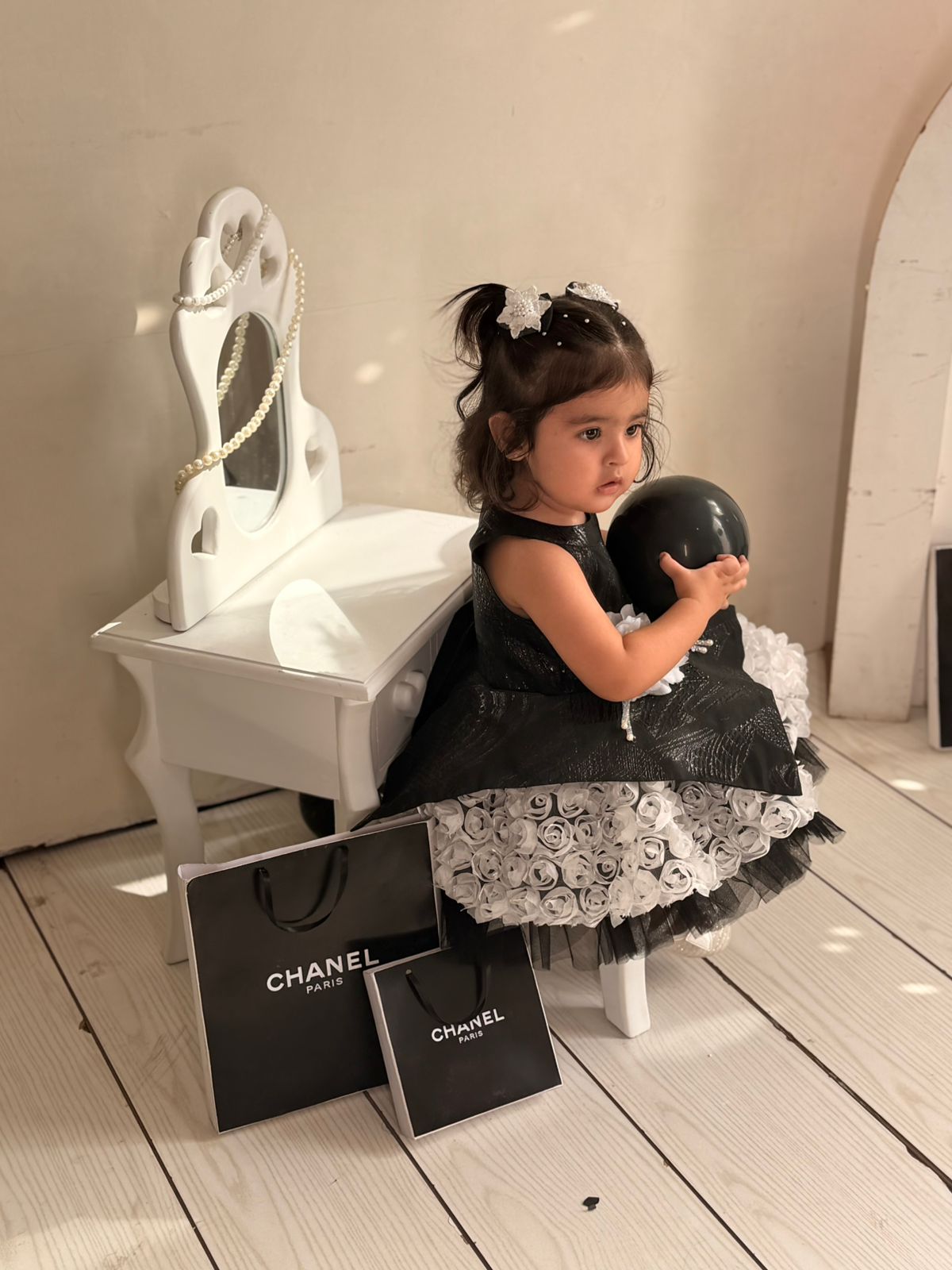 Opera Black & White Rose Frock