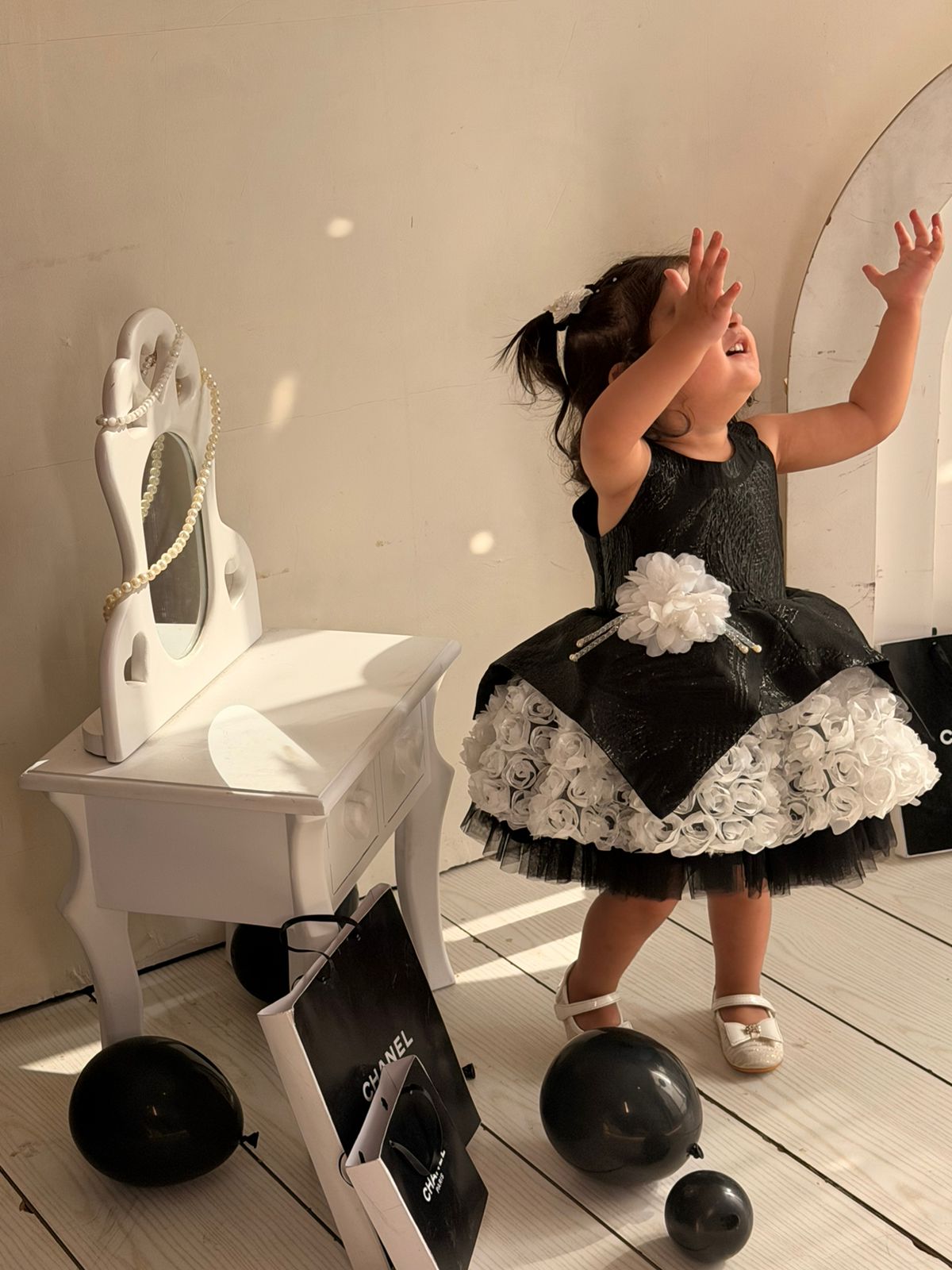 Opera Black & White Rose Frock