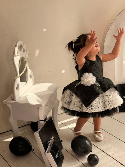 Opera Black & White Rose Frock