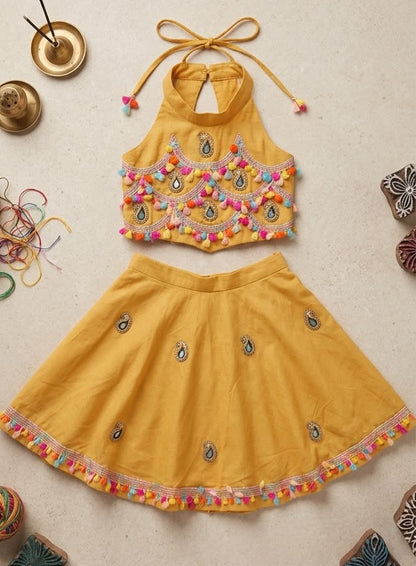 Mustard Tassel lehnga set