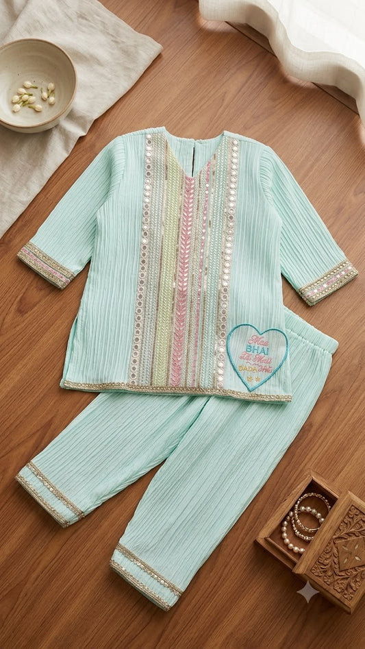 Mint Crush Festive Kurta & Salwar Set
