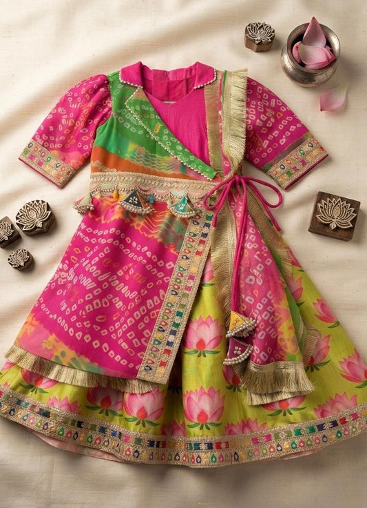 Bandhani Indo-western set
