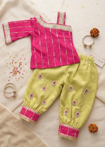 Gulnar One-shoulder Ethnic set