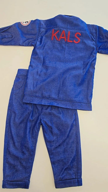 Ferrari-themed denim set