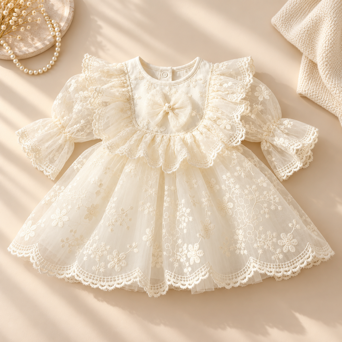 Ivory Lace Blossom Frock