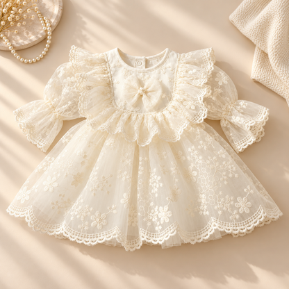 Ivory Lace Blossom Frock