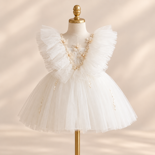 Tulle Ivory Pearl Princess Dress