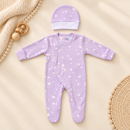 Lavender Star Romper Set