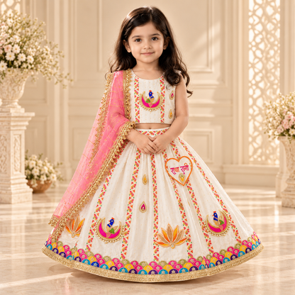Ivory Peacock Lehenga Set