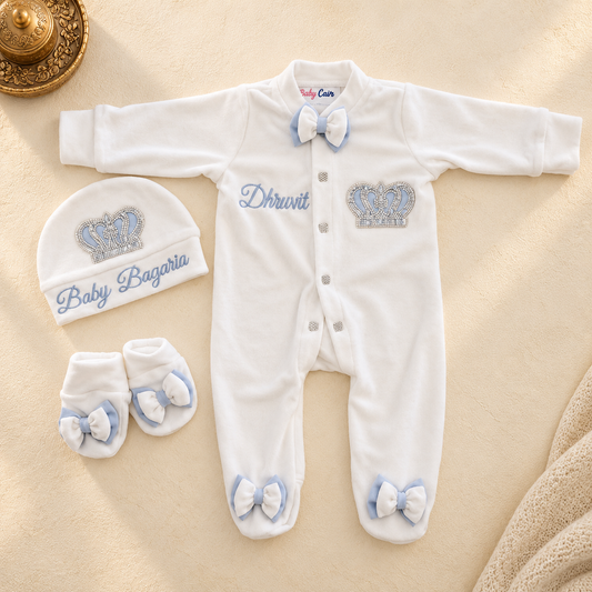 Royal Blue Crown Roomper Set