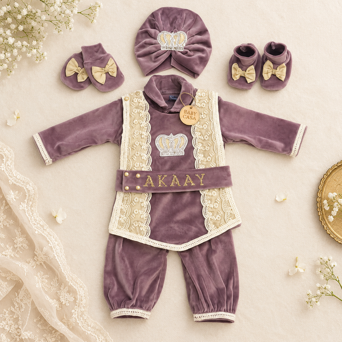 Royal Mauve Crown Set