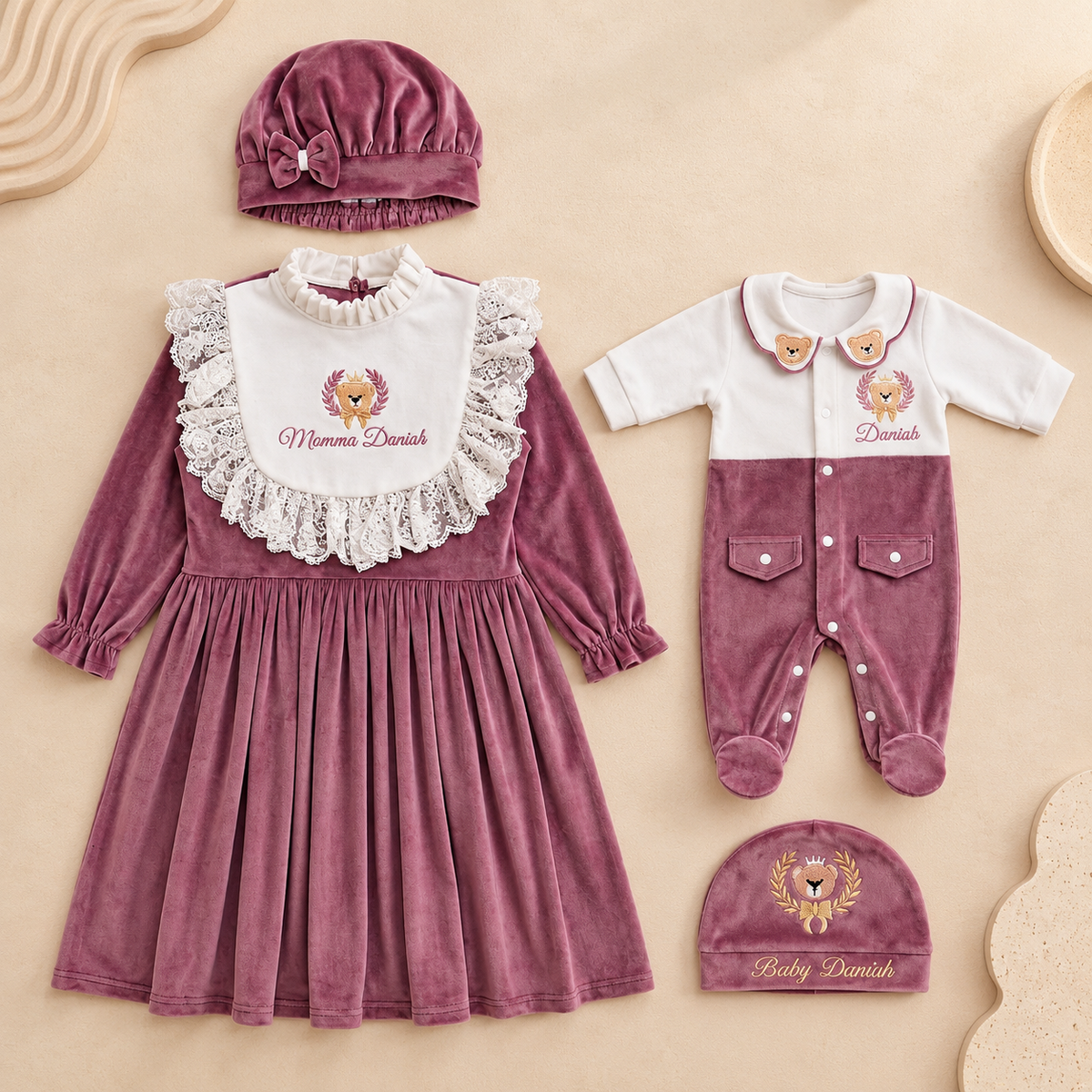 Mauve Mom & Baby Twinning Set