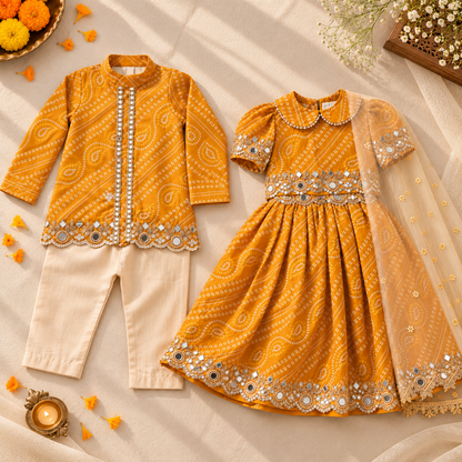 Mustard Gold Sibling Set