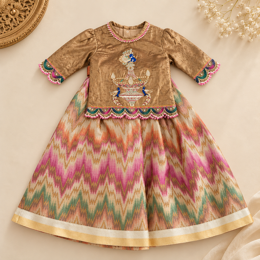 Antique Gold Lehenga Set