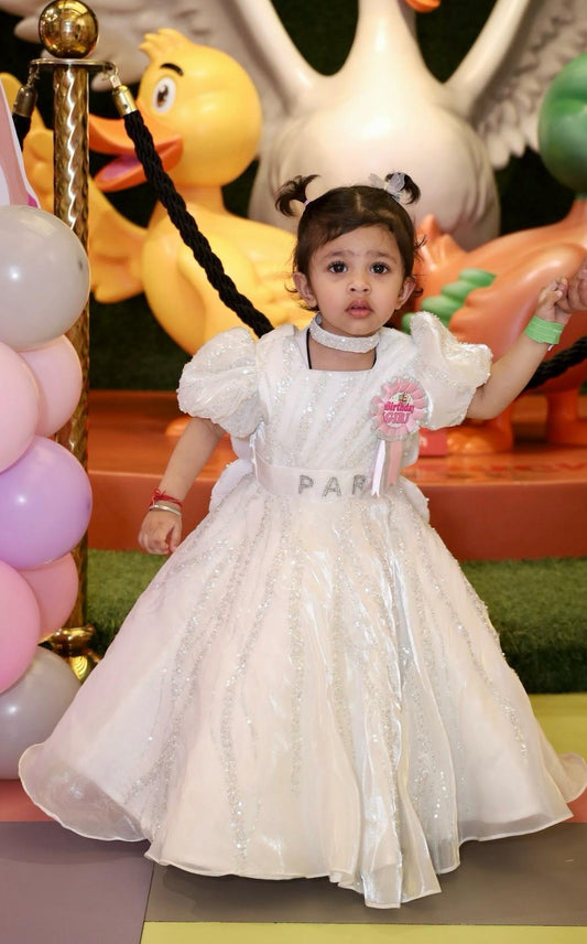 The White Frozen frock