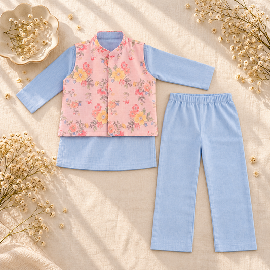 Pastel Bloom Kurta Set