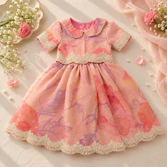 Pastel Floral Pearl Lehenga