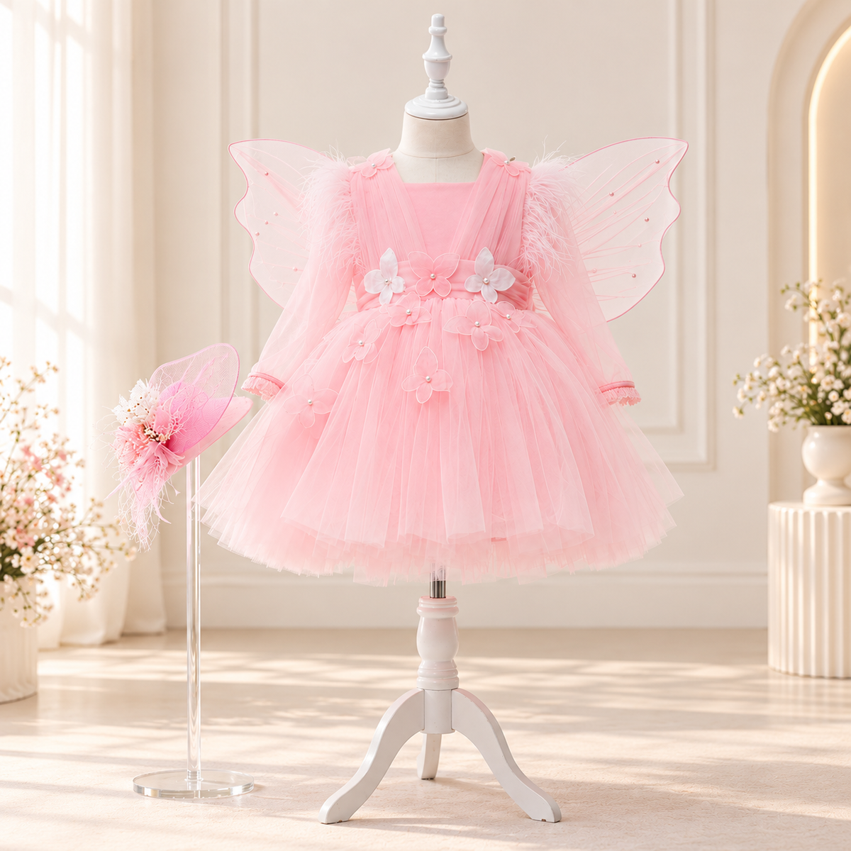 Butterfly Pastel Pink Fairy Dress