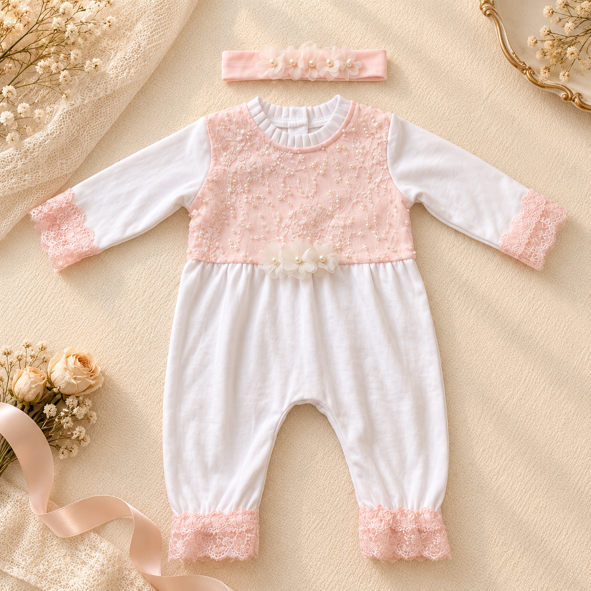 Pearl Blush Romper Set