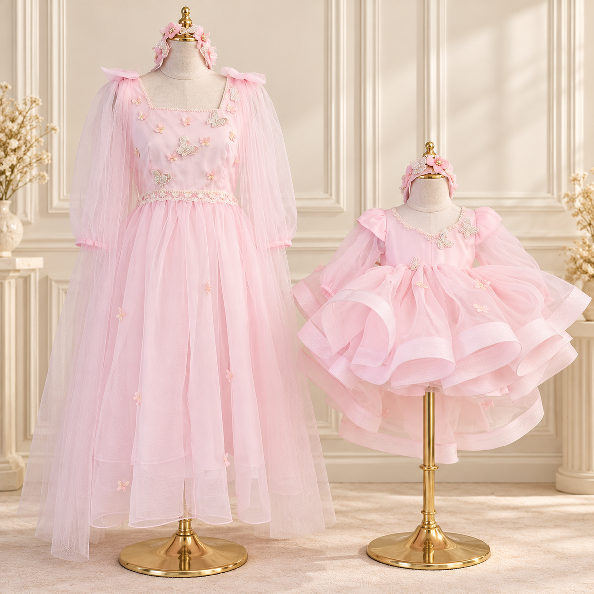 Mommy & Me Pink Butterfly Twinning Set
