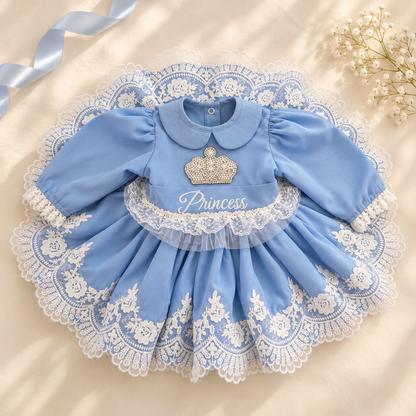 Powder Blue Princess Lace Frock