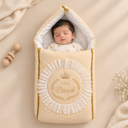 Royal Beige Lace Zip Nest