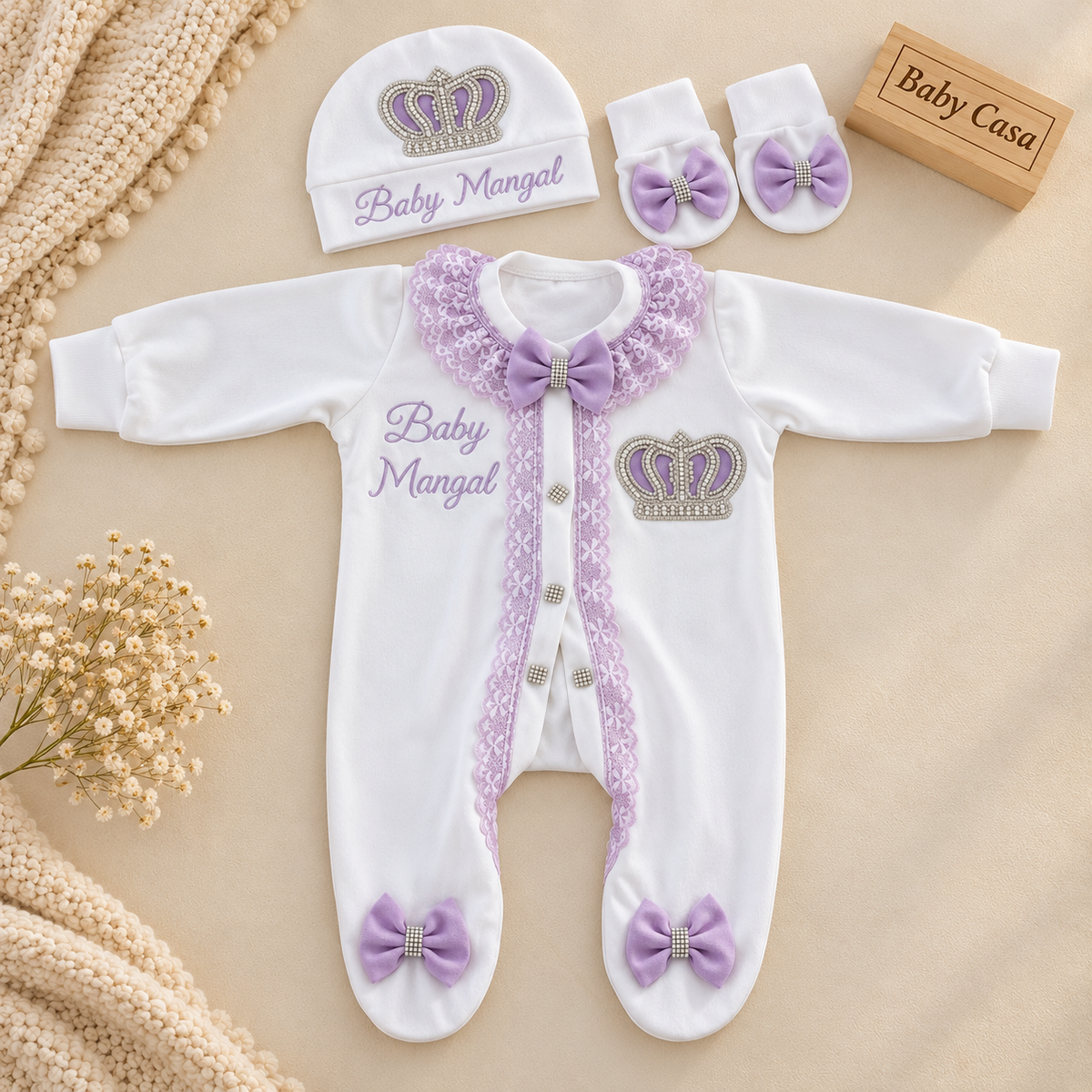 Royal Lavender Romper Set
