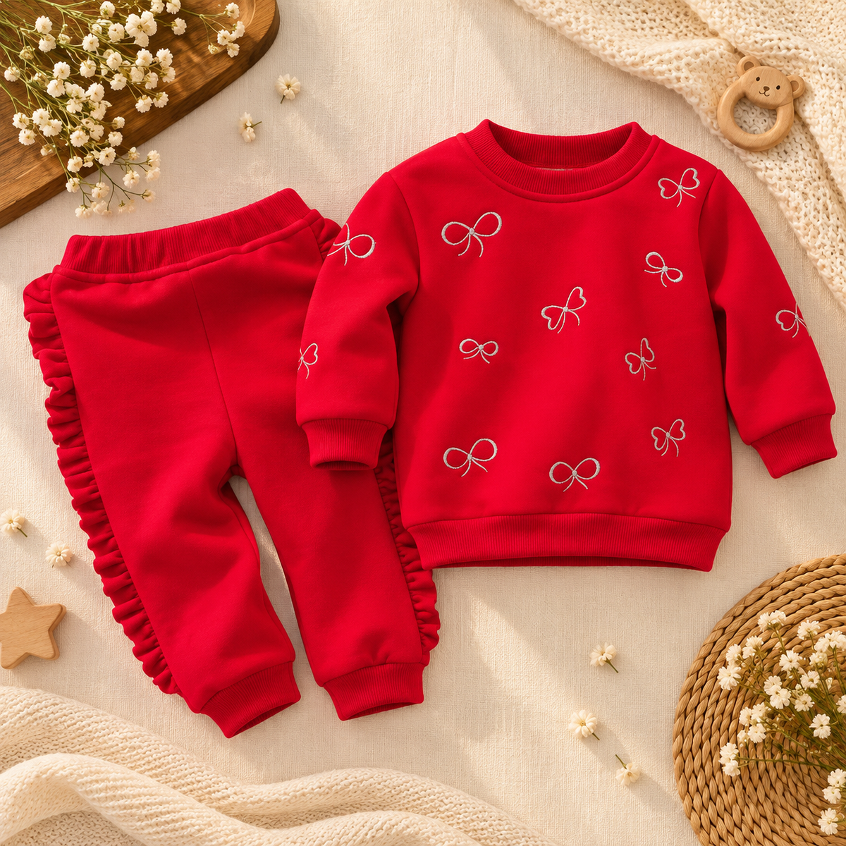 Ruby Bow Co-Ord Set