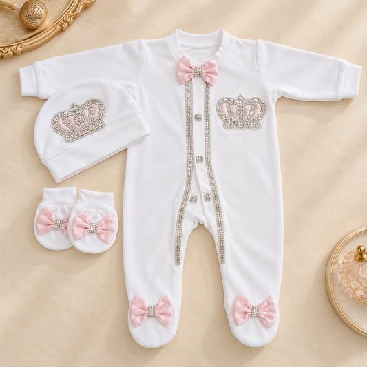 Sarowski Crown Romper Set