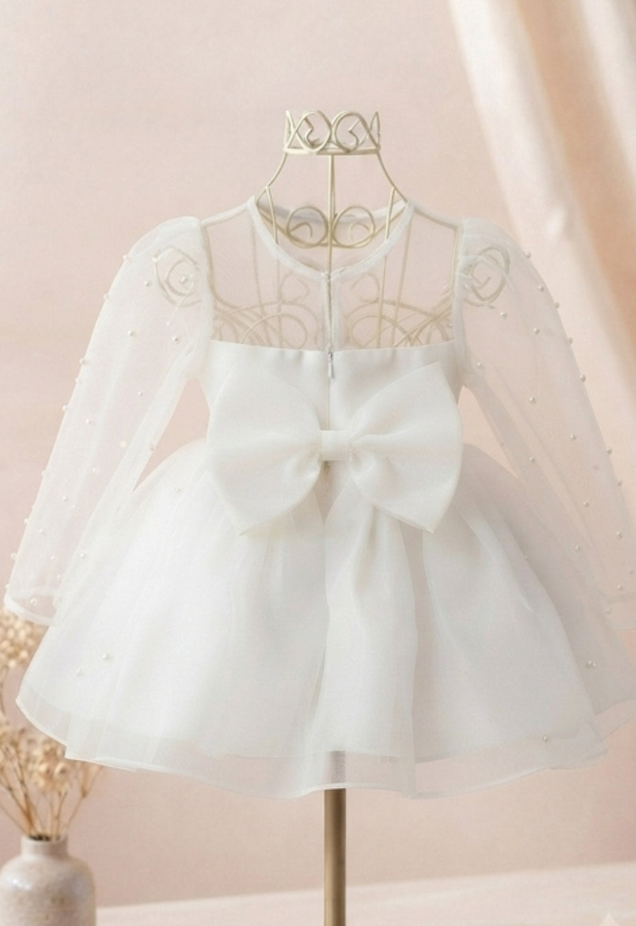 The Elegant White Pearl Dress