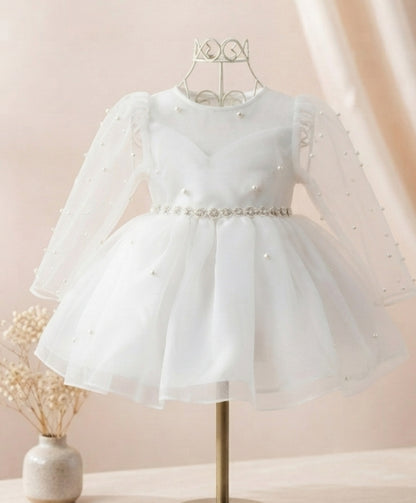 The Elegant White Pearl Dress