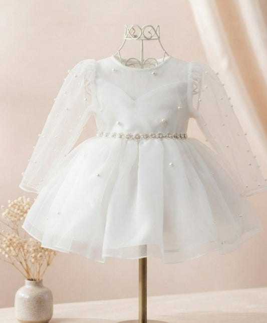 The Elegant White Pearl Dress