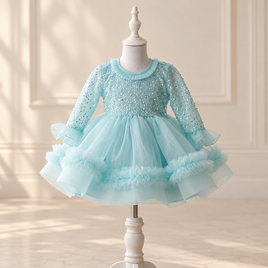 Sequin Rufffle Princess Dress