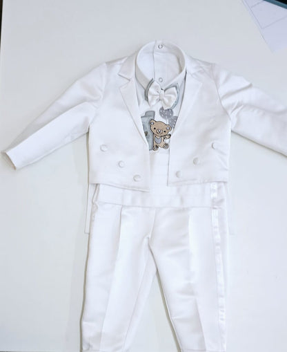 Little Teddy White Suit Set