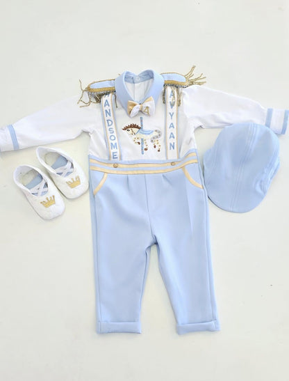 Sky Blue Royal Horse Jumpsuit