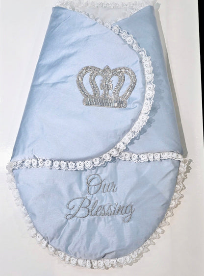 Blue Crown Blessing Wrap