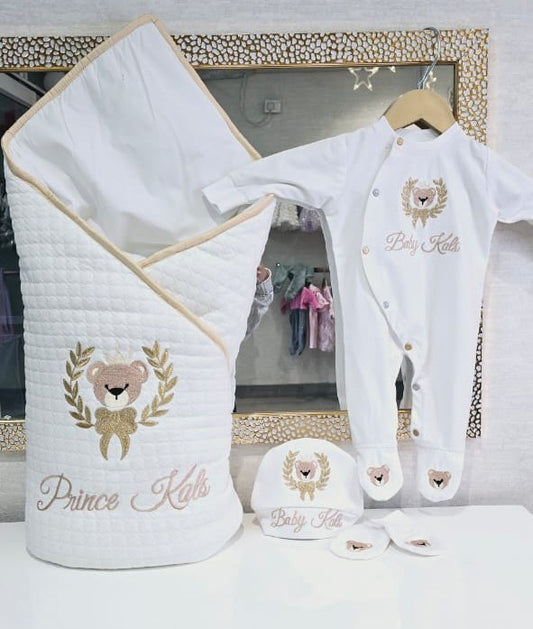 The Side Pattern Wrap Romper Combo  Set