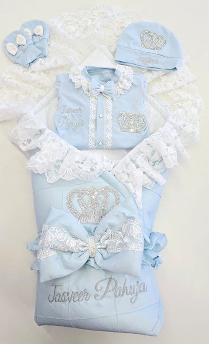 The Bow Crown Blue  Combo Set