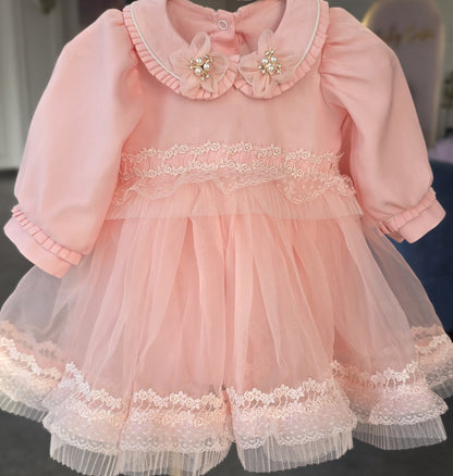 The Peach Lace Frock
