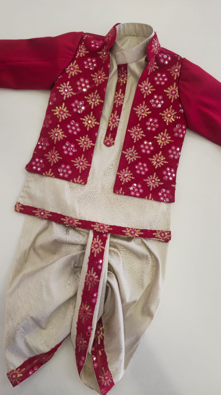 The Mirror Work Dhoti Set
