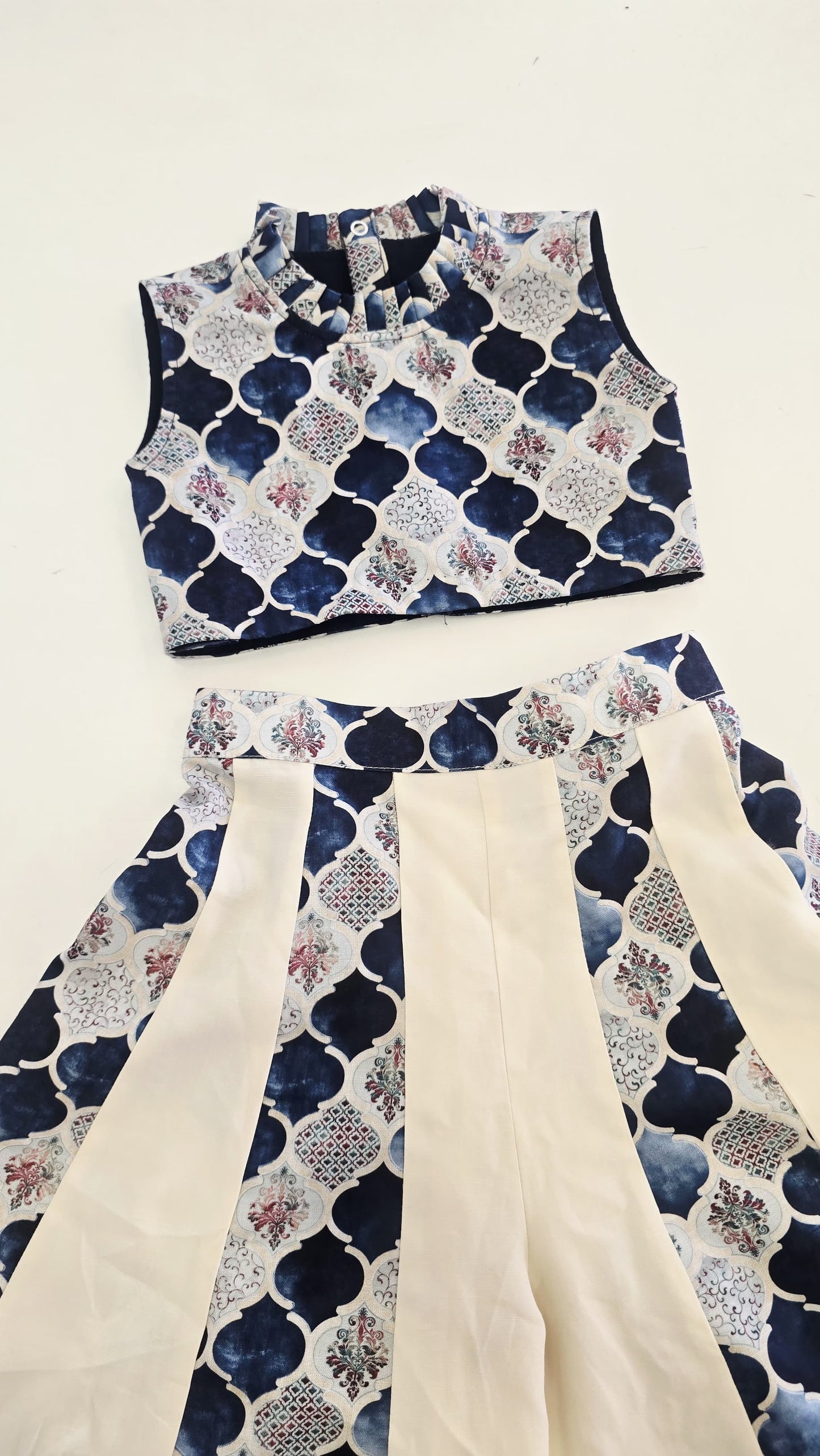 The Navy Print Palazzo Set