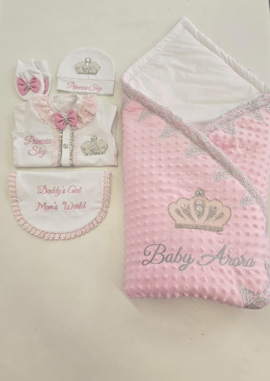 The Pink Dotted Sliver Combo Set